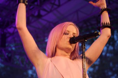 New York 'taki Central Park Yaz Sahnesi' nde konserde çöp.