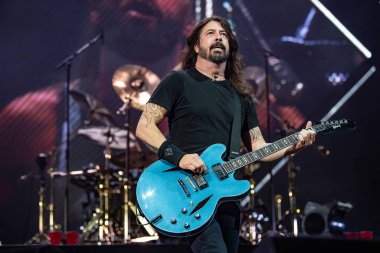 Foo Fighters in concert in New York clipart