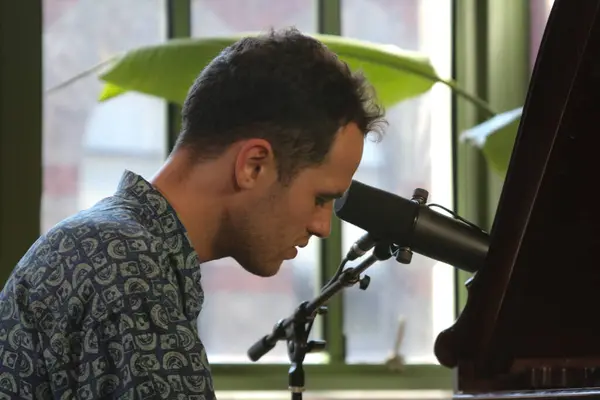 stock image Jordan Rakei films a session in Brooklyn