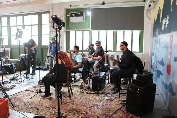 Robert Randolph Und Die Family Band Filmen Eine Session Brooklyn — Stockfoto