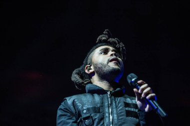The Weeknd, New York 'taki Madison Square Garden' da konser veriyor.