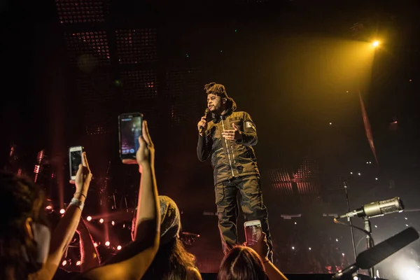 Weeknd Concert Madison Square Garden Din New York — Fotografie, imagine de stoc