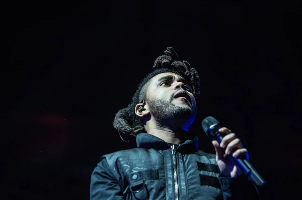 Weeknd Concert Madison Square Garden Нью Йорку Ліцензійні Стокові Фото