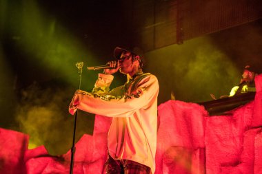 Travis Scott in concert at Madison Square Garden in New York