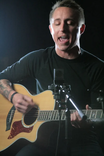 stock image Yellowcard's Ben Dobson films a session in Brooklyn