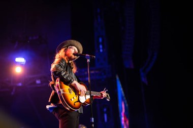 American alternative folk band The Lumineers in concert at Boston Calling festival in Boston