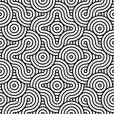 Seamless pattern background with black and white geometric stripe line. Design element template can be used for wallpaper, texture, textile, backdrop, vector illustration
