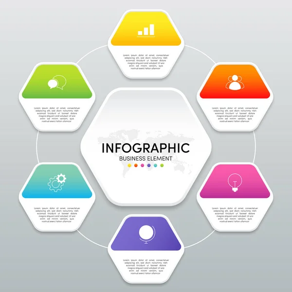 Modelo Negócio Infográfico Moderno Visualização Dados Com Opções Elemento Design —  Vetores de Stock