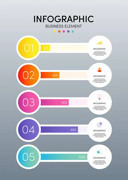 Modern Infographic Business Template Data Visualization Options Design Element Can — Wektor stockowy