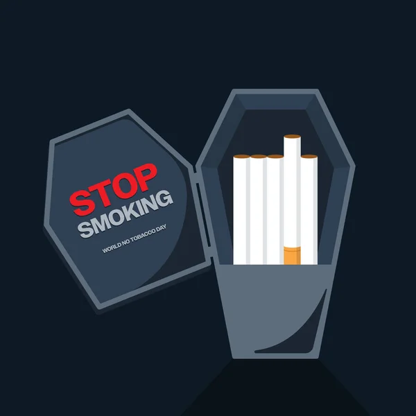 Žádný Kouřící Koncept Pro Svět Žádný Tabákový Den Kampaň Cigaretou — Stockový vektor