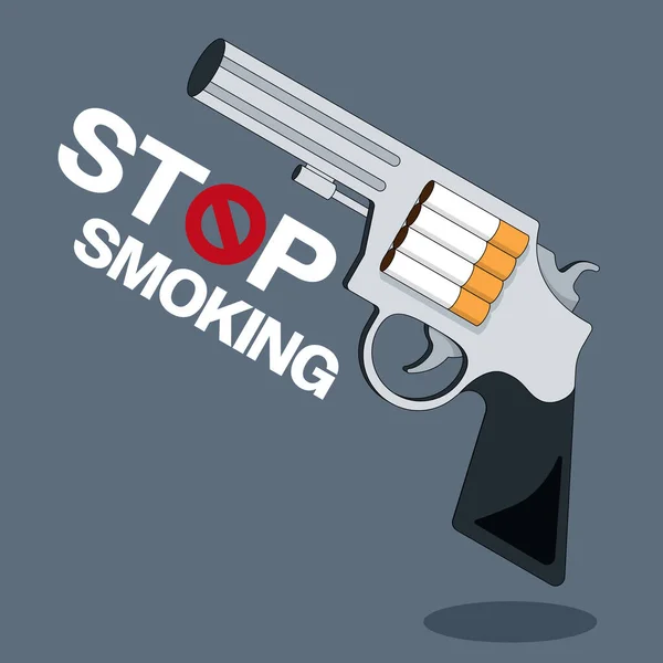 담배와 디자인 담배의 캠페인을 개념이 없습니다 — 스톡 벡터