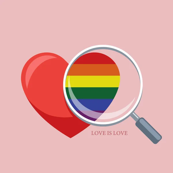 Lgbt Pride Mese Diversità Concetto Sfondo Decorato Con Bandiera Arcobaleno — Vettoriale Stock