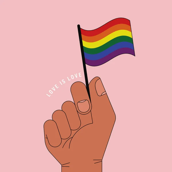Lgbt Pride Monat Und Diversity Konzept Hintergrund Dekoriert Mit Regenbogenfahne — Stockvektor