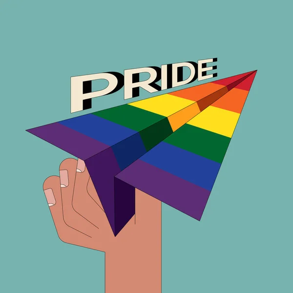Lgbt Pride Monat Und Diversity Konzept Hintergrund Dekoriert Mit Regenbogenflagge — Stockvektor
