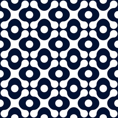 Soyut, dikişsiz çizgi, tek renkli geometrik şekil tasarım arka planı. Tasarım ögesi duvar kağıdı, arkaplan, doku, tekstil, fayans, vektör illüstrasyonu için kullanılabilir