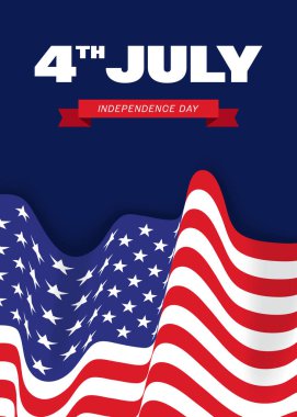 4 Temmuz konsept poster geçmişi. Amerika Birleşik Devletleri 'nin bağımsızlık günü. Grafik tasarım ögesi şablonu arkaplan, broşür, broşür, broşür, broşür, broşür, yayınlama, vektör ilülasyonu için kullanılabilir