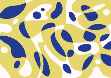 Soyut renk sıvı organik şekil beyaz arkaplanda izole edilmiş. Tasarım ögesi poster, duvar kağıdı, arkaplan, afiş, kitap kapağı, baskı, vektör illüstrasyonu için kullanılabilir