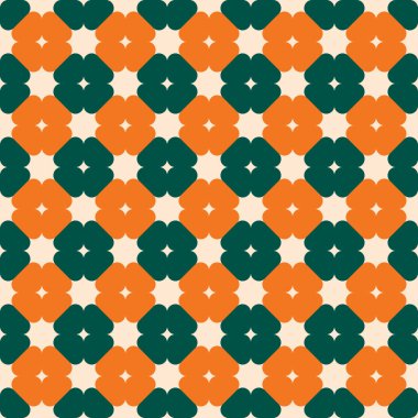 Klasik retro soyut geometrik ızgara dikişsiz model arkaplan. Duvar kağıdı, doku, tekstil, fayans, arkaplan, vektör illüstrasyonu için tasarım ögesi