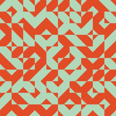 Üçgen ve çokgen şekilli soyut fayans rastgele geometrik desen. Tekstil, doku, duvar kağıdı, arkaplan, vektör illüstrasyonu için tasarım ögesi