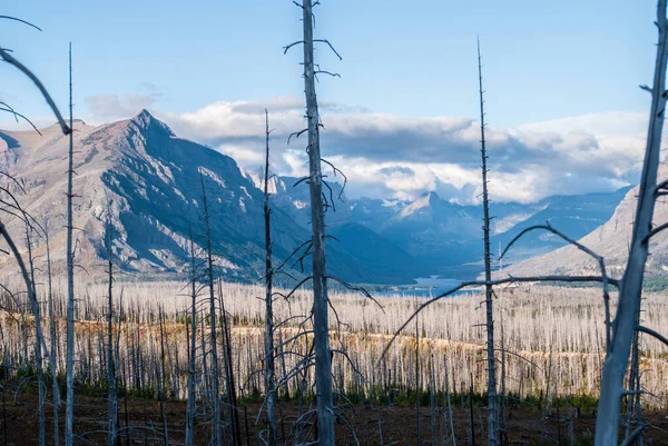 Kilátás Hegyek Gleccser Nemzeti Park Usa — Stock Fotó