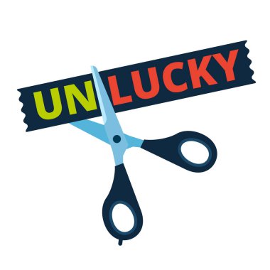 Makas, LUCKY 'yi elde etmek için çıkartma harflerinin üzerindeki 