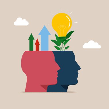 İş ve büyüme kavramı, vektör illüstrasyonu