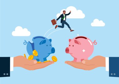  Yatırım krizi. Düz biçimli modern vektör illüstrasyonu