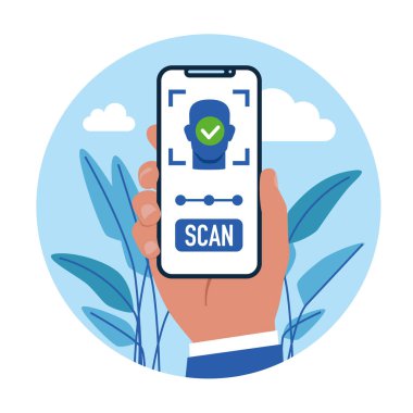 Cep telefonu. İş, finans. Modern düz vektör illüstrasyonu