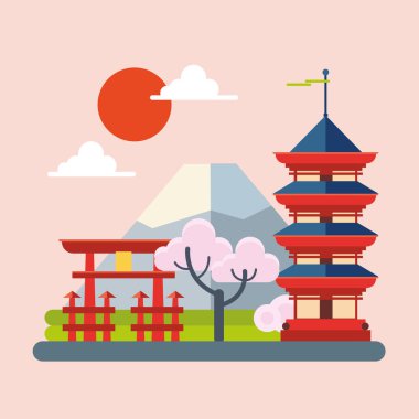  Modern flat design conceptual illustration. Travel concept