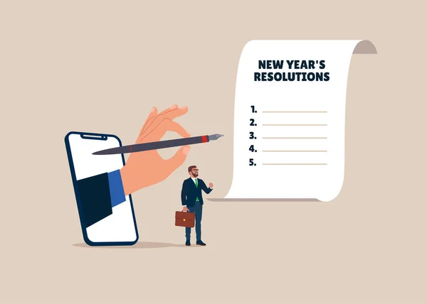 Θέστε Στόχο Επιχειρηματικό Στόχο Για Νέο Έτος Αρχίζοντας Την Πρόκληση — Διανυσματικό Αρχείο