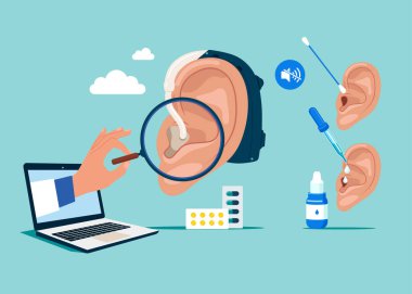 Serumen alınması, otitis tedavisi ve serum damlaları. Kişisel temizlik rutini ve bakımı. 