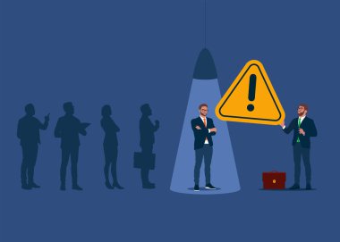 Açık alanda uygunsuz erkek aday. Düz biçimli modern vektör illüstrasyonu