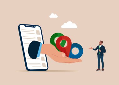 Uzaktan kumanda. Sanal ofis ya da herhangi bir yerde çalışmak. Düz vektör illüstrasyonu