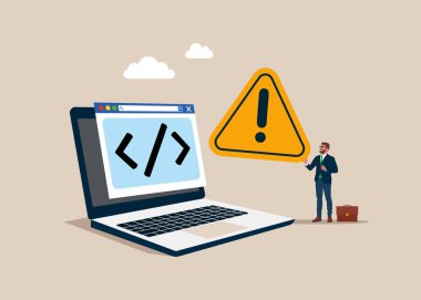 En kötü başvuru formu. Web sitesi kodlaması. Programlama kodu. Dizüstü bilgisayarda UI-UX tasarım yazılım geliştiricisi kavramı. Vektör illüstrasyonu