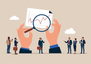 Borsa ve kripto para birimi dalgalanması. Düz vektör illüstrasyonu.