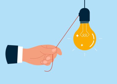 El feneri ampulü. Yeni iş fikrinin kilidini aç. Değiştir. 