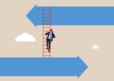 Daha iyi bir fırsata dönüşme kararı. İş yaklaşımını değiştir. Düz vektör illüstrasyonu