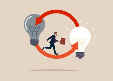 Bilgi paylaşımı ve fikir alışverişi. Beyin fırtınası. Düz biçimli modern vektör illüstrasyonu 