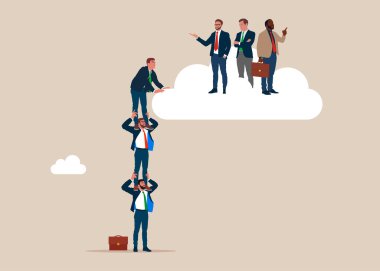 Şirket yönetim kurulunda hakimiyet, yönetim pozisyonunda eşitsizlik. İşçiler birbirlerini omuzlarında taşıyorlar. İş adamları buluta tırmanırken meslektaşlarına yer kalmıyor.. 