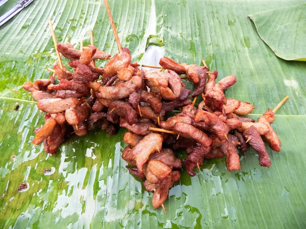 stock image Fried sun-dried pork is a popular dish in cooking. With a crispy outside and soft inside flavor, fried sun-dried pork is a soft and aromatic dish. And is a good choice for serving at parties.thaifood.