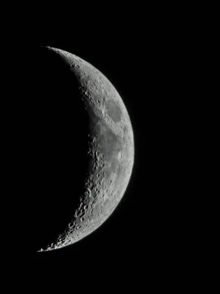 stock image crescent moon in the night sky It was the most amazing and beautiful sight. It contains the moonlight that shines brightly and creates a magical charm for all to see.close up.Nature and true happiness