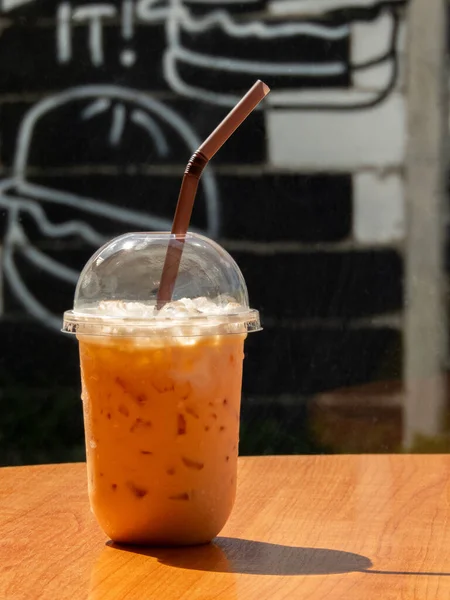 Tailandés Sobre Mesa Una Bebida Deliciosa Refrescante Que Captura Los —  Fotos de Stock