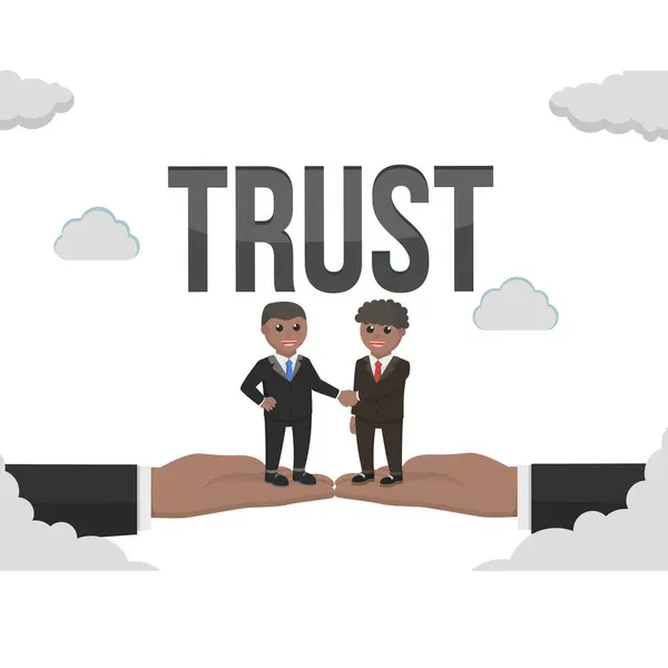 Business African Trust Design Personnes Avec Texte — Image vectorielle