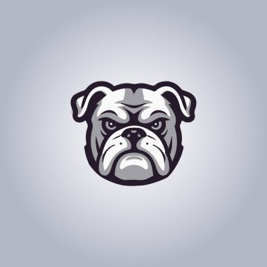 Logo bulldog siber punk tasarım portresi