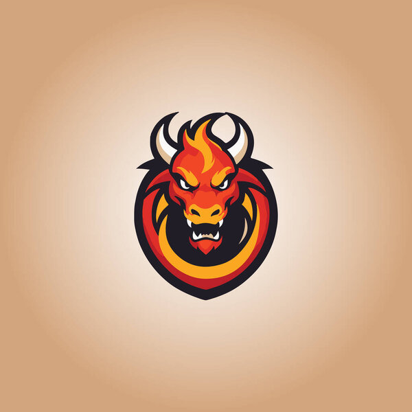Logo dragon character illustration