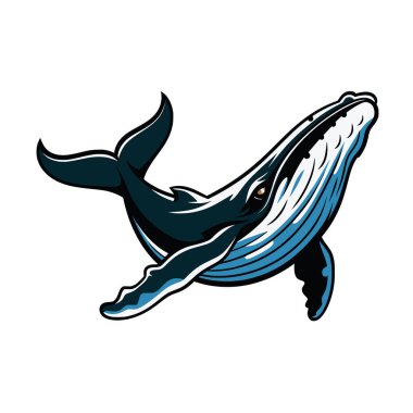 whale fierce design illustration logo clipart