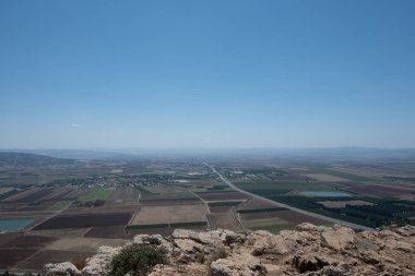 İsrail, Nasıra 'daki Precipice Dağı' ndan Aşağı Celile manzarası. Yüksek kalite fotoğraf