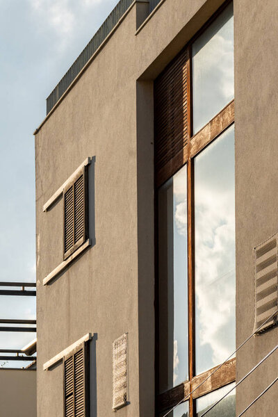Tel Aviv, Israel - December 27, 2022: closeup on modern building in Neve Tzedek. High quality photo