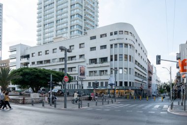 Tel Aviv, İsrail - 11 Ağustos 2022: Tel Aviv 'de Rothschild' deki Benin Evi. Yüksek kalite fotoğraf