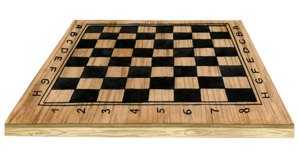 fundo xadrez azul claro com placa de madeira - Stockphoto